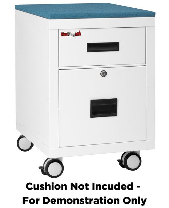 FireKing Mobile Pedestal Legal/Letter File Cabinet - 1-Hour Fire Rated - 4 Colors