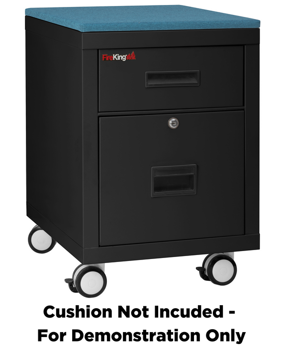 FireKing Mobile Pedestal Legal/Letter File Cabinet - 1-Hour Fire Rated - 4 Colors