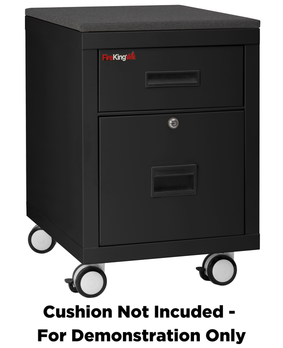 FireKing Mobile Pedestal Legal/Letter File Cabinet - 1-Hour Fire Rated - 4 Colors