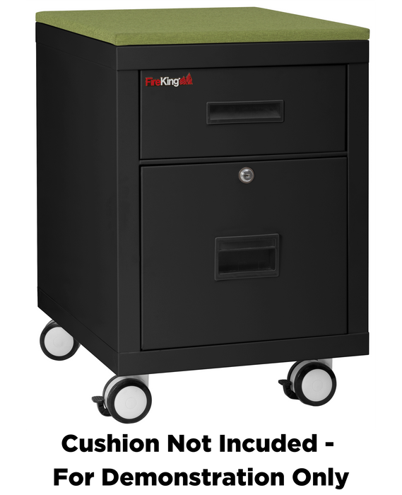 FireKing Mobile Pedestal Legal/Letter File Cabinet - 1-Hour Fire Rated - 4 Colors