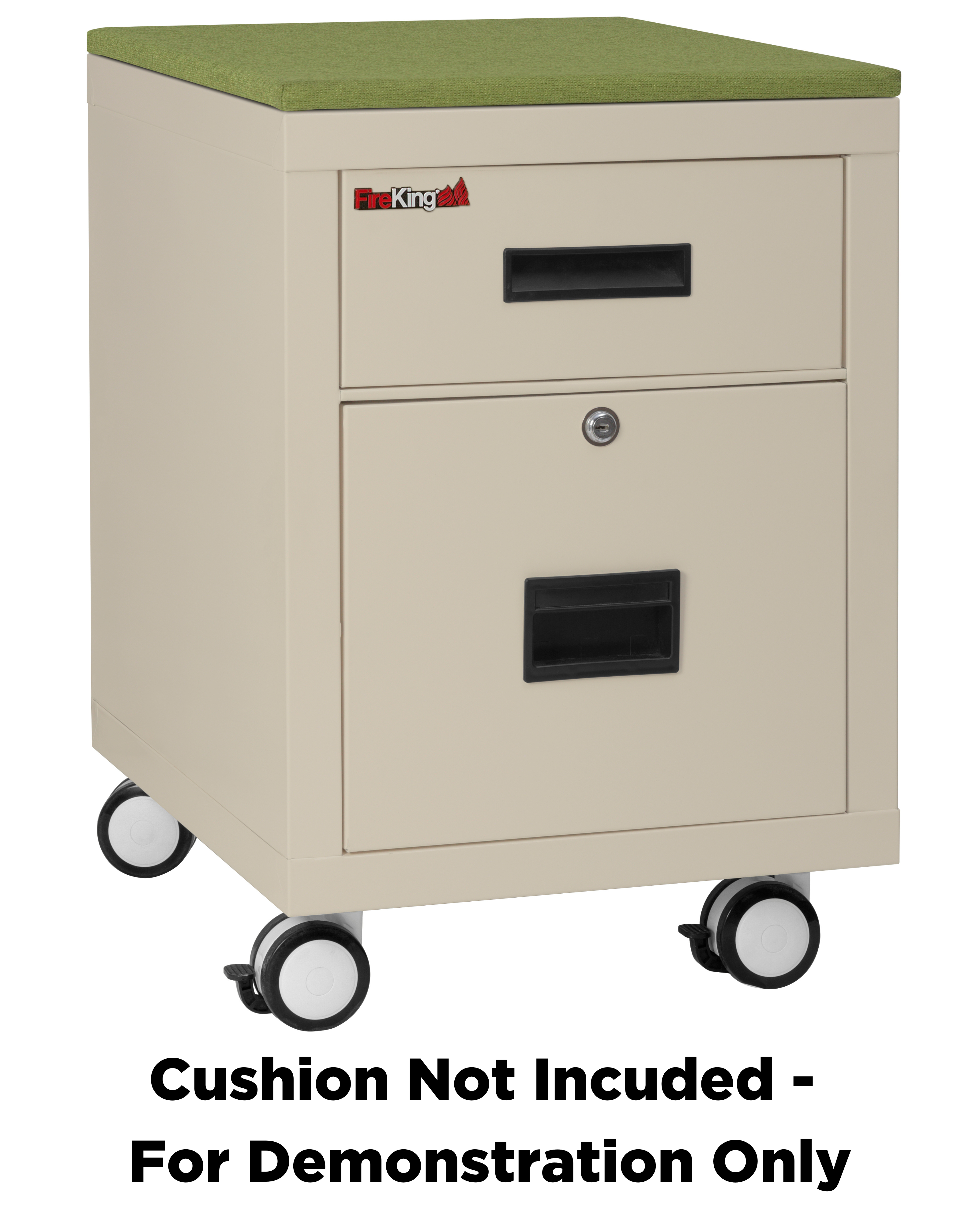 FireKing Mobile Pedestal Legal/Letter File Cabinet - 1-Hour Fire Rated - 4 Colors