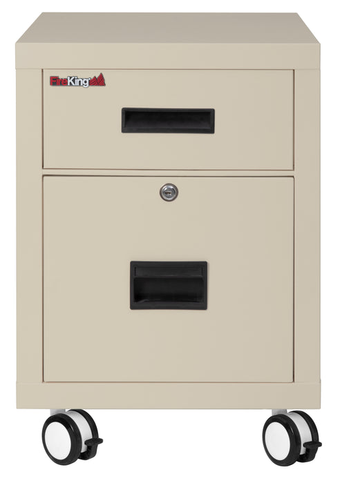 FireKing Mobile Pedestal Legal/Letter File Cabinet - 1-Hour Fire Rated - 4 Colors