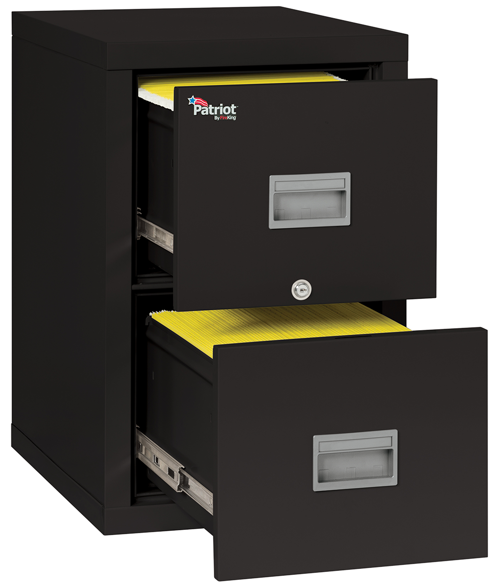 FireKing Patriot Series - 1-Hour Fire Rated Vertical File Cabinet - 2 or 4 Drawers - 2 Colors
