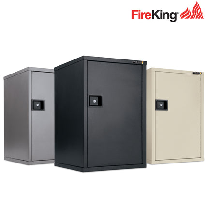 FireKing FireShield HSC-3422 Storage Cabinet with 2 Adjustable Shelves - 1-Hour Fire Rating - 3 Colors