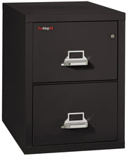 FireKing vertical filing cabinet in black
