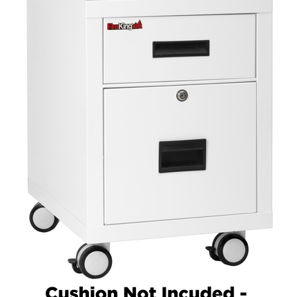 FireKing Mobile Pedestal Legal/Letter File Cabinet - 1-Hour Fire Rated - 4 Colors
