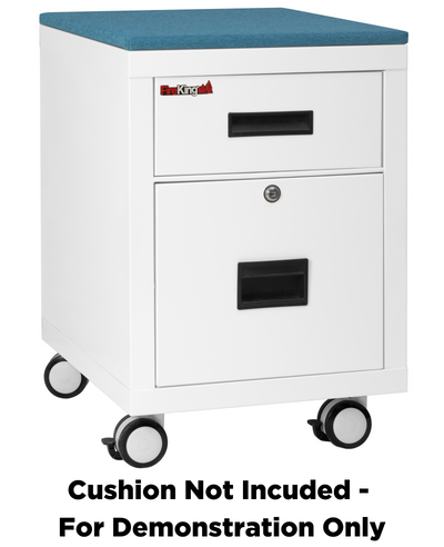 FireKing Mobile Pedestal Legal/Letter File Cabinet - 1-Hour Fire Rated - 4 Colors