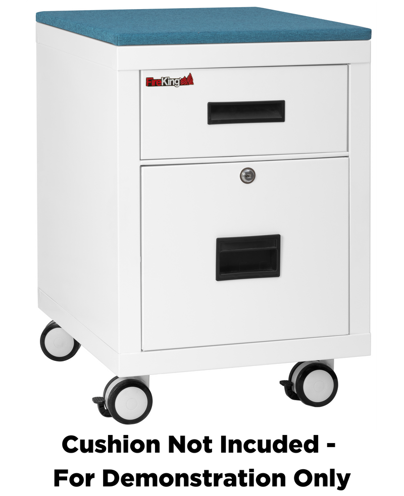 FireKing Mobile Pedestal Legal/Letter File Cabinet - 1-Hour Fire Rated - 4 Colors