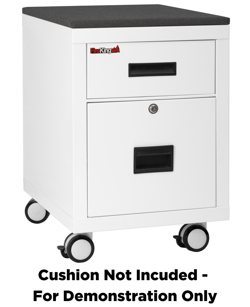 FireKing Mobile Pedestal Legal/Letter File Cabinet - 1-Hour Fire Rated - 4 Colors
