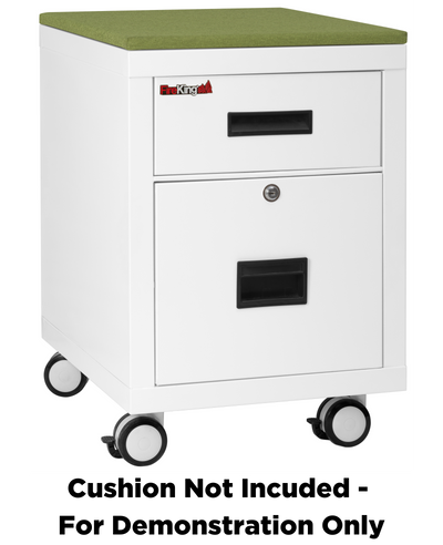 FireKing Mobile Pedestal Legal/Letter File Cabinet - 1-Hour Fire Rated - 4 Colors