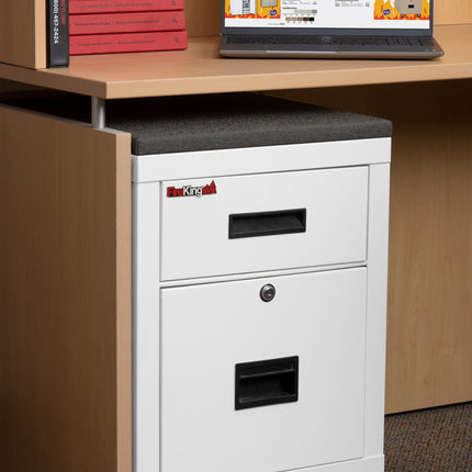 FireKing Mobile Pedestal Legal/Letter File Cabinet - 1-Hour Fire Rated - 4 Colors