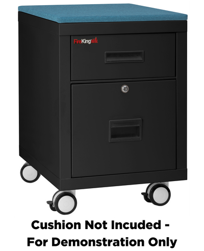 FireKing Mobile Pedestal Legal/Letter File Cabinet - 1-Hour Fire Rated - 4 Colors