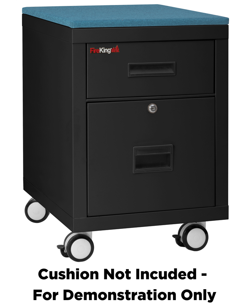 FireKing Mobile Pedestal Legal/Letter File Cabinet - 1-Hour Fire Rated - 4 Colors