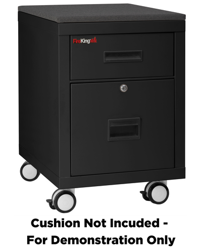 FireKing Mobile Pedestal Legal/Letter File Cabinet - 1-Hour Fire Rated - 4 Colors