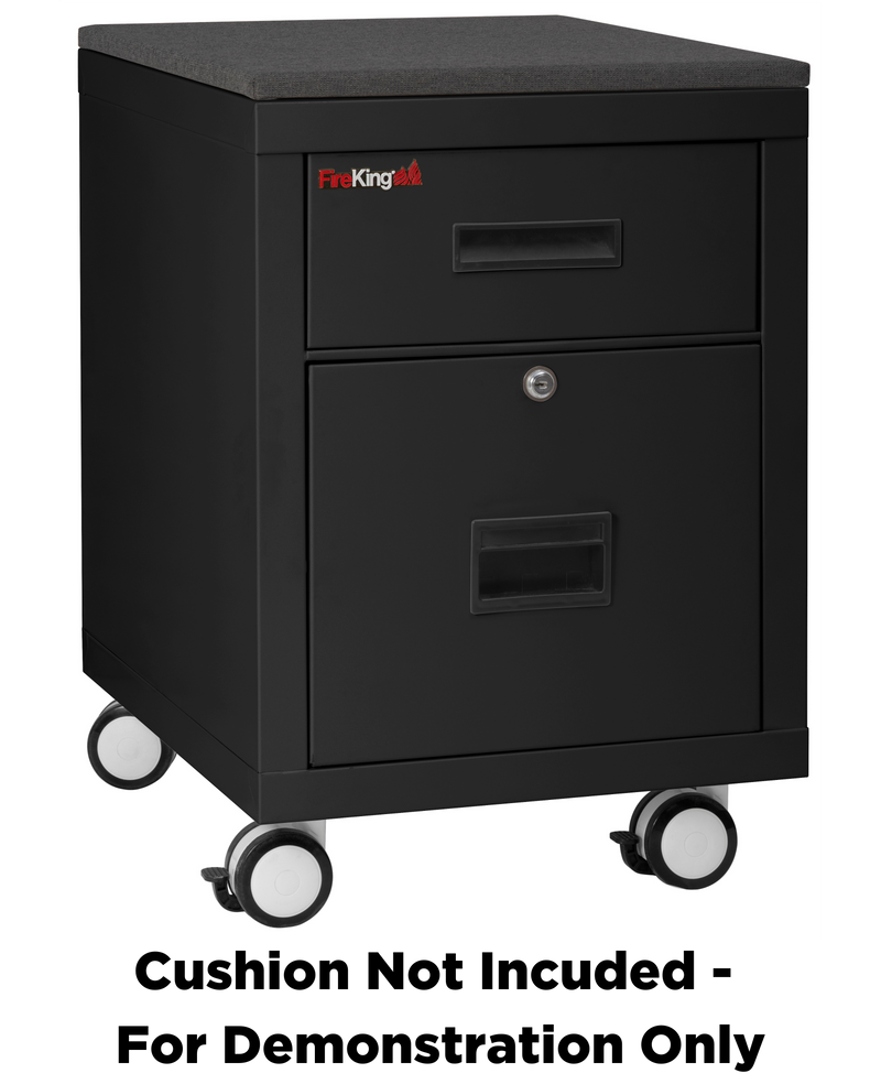 FireKing Mobile Pedestal Legal/Letter File Cabinet - 1-Hour Fire Rated - 4 Colors