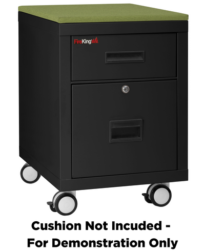 FireKing Mobile Pedestal Legal/Letter File Cabinet - 1-Hour Fire Rated - 4 Colors