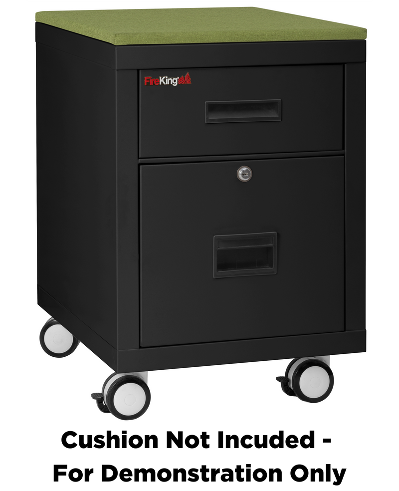 FireKing Mobile Pedestal Legal/Letter File Cabinet - 1-Hour Fire Rated - 4 Colors