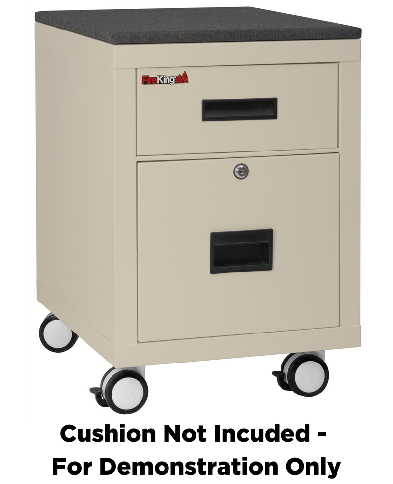 FireKing Mobile Pedestal Legal/Letter File Cabinet - 1-Hour Fire Rated - 4 Colors