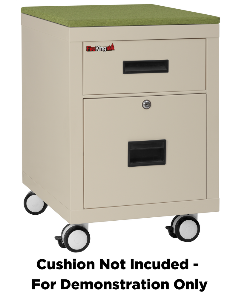 FireKing Mobile Pedestal Legal/Letter File Cabinet - 1-Hour Fire Rated - 4 Colors