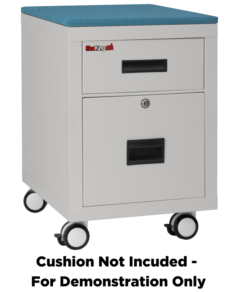 FireKing Mobile Pedestal Legal/Letter File Cabinet - 1-Hour Fire Rated - 4 Colors