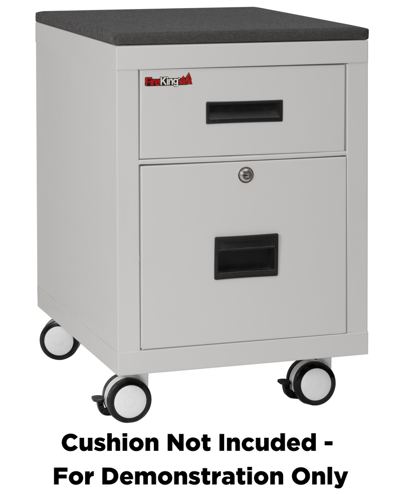 FireKing Mobile Pedestal Legal/Letter File Cabinet - 1-Hour Fire Rated - 4 Colors