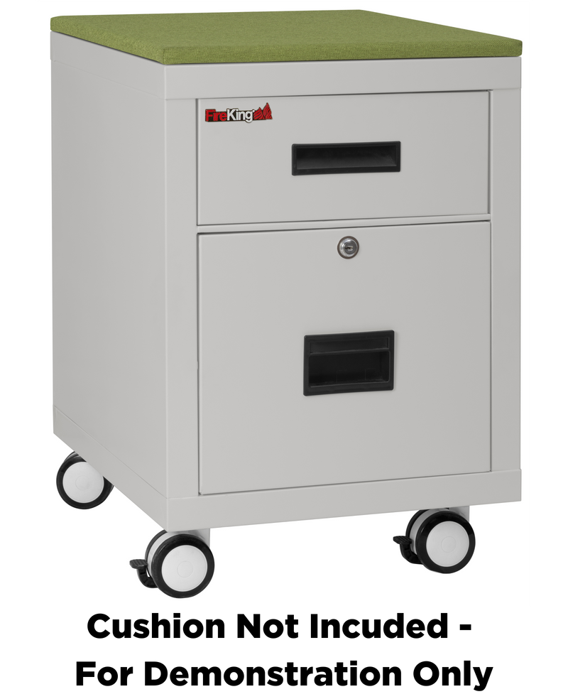 FireKing Mobile Pedestal Legal/Letter File Cabinet - 1-Hour Fire Rated - 4 Colors