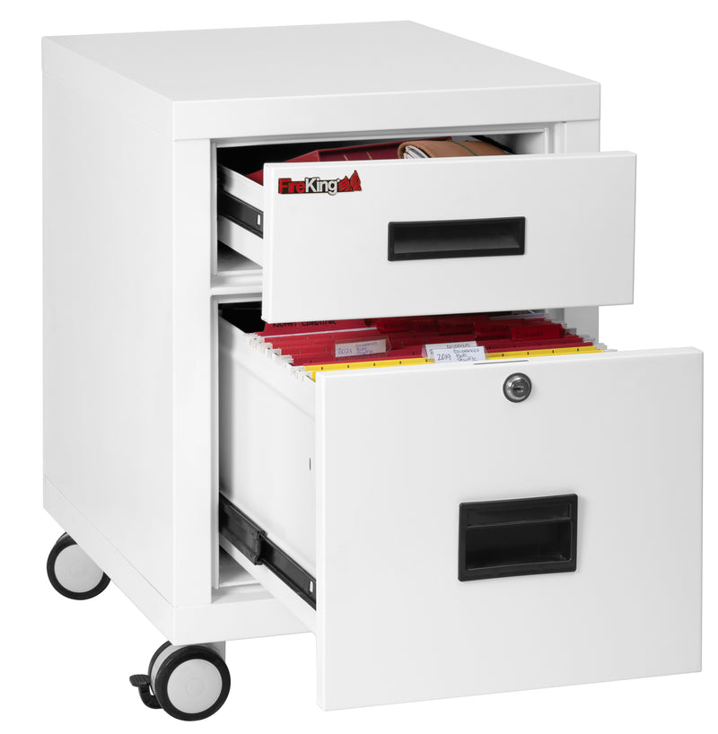FireKing Mobile Pedestal Legal/Letter File Cabinet - 1-Hour Fire Rated - 4 Colors
