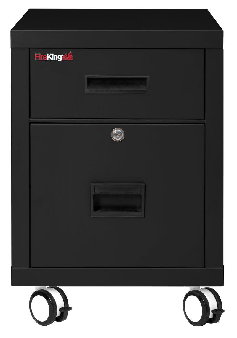 FireKing Mobile Pedestal Legal/Letter File Cabinet - 1-Hour Fire Rated - 4 Colors
