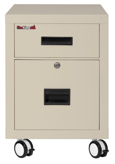 FireKing Mobile Pedestal Legal/Letter File Cabinet - 1-Hour Fire Rated - 4 Colors