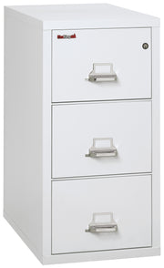 FireKing vertical filing cabinet in white