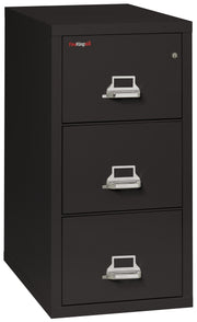 FireKing vertical filing cabinet in black