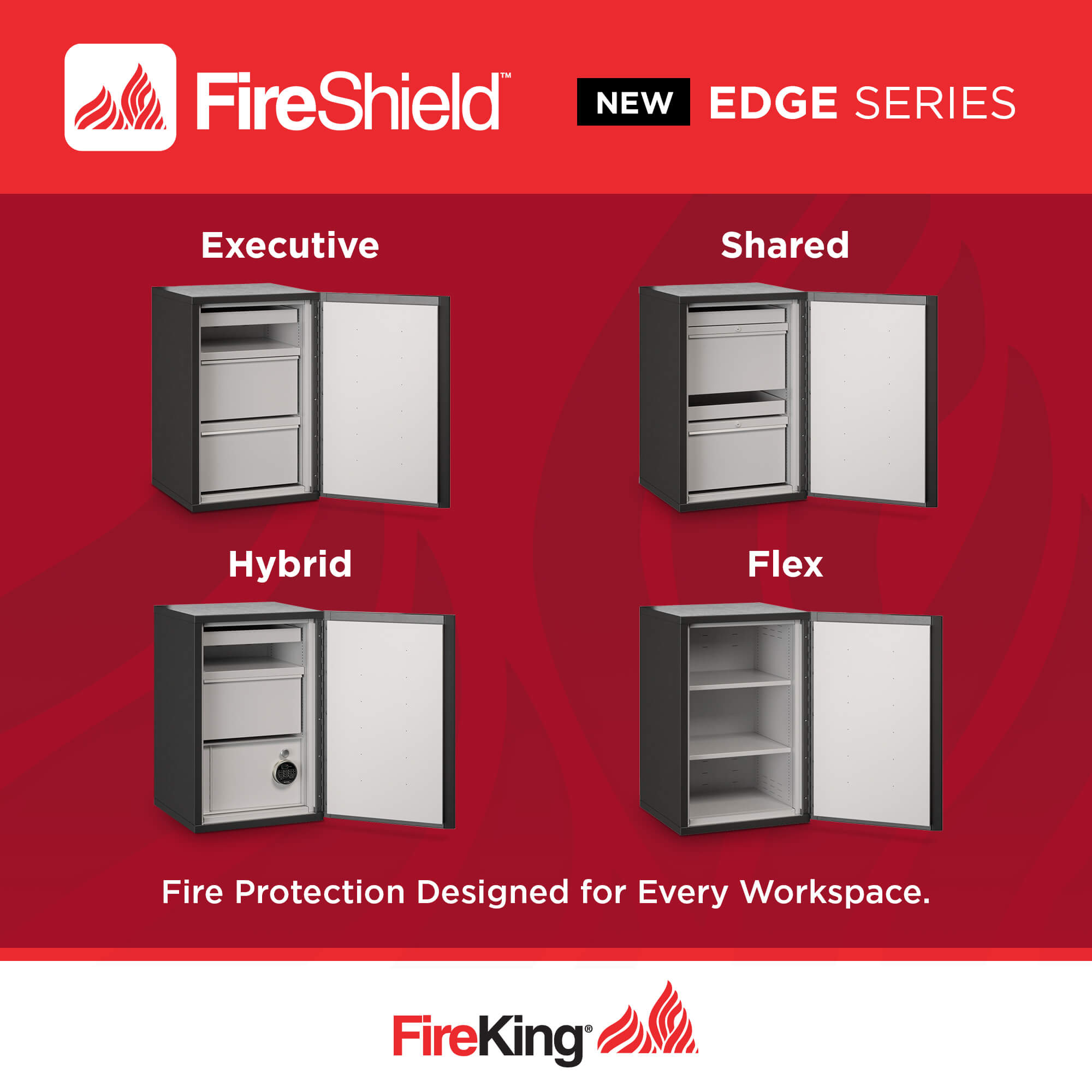 FireShield™ Edge Series Fire-Rated Storage Cabinet - 1 Hour Fire-Rated - Executive, Shared, Hybrid, or Flex Configurations