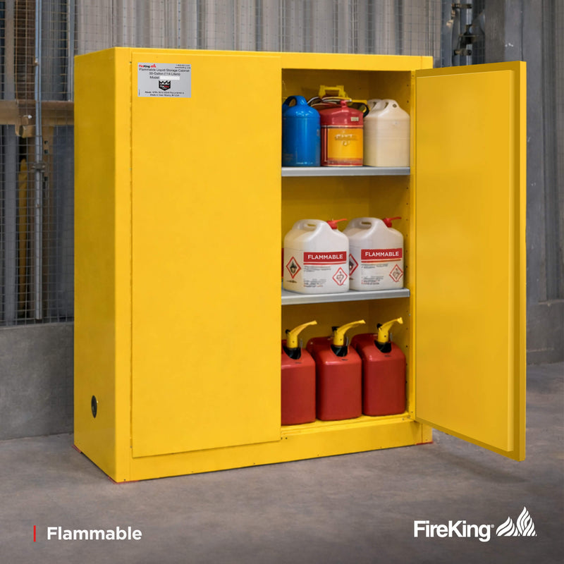 FireKing Flammable Safety Cabinets - 30, 45, & 60 Gallon Sizes - Multiple Colors - UL/ULC, OSHA, NFPA, and ANSI Compliant