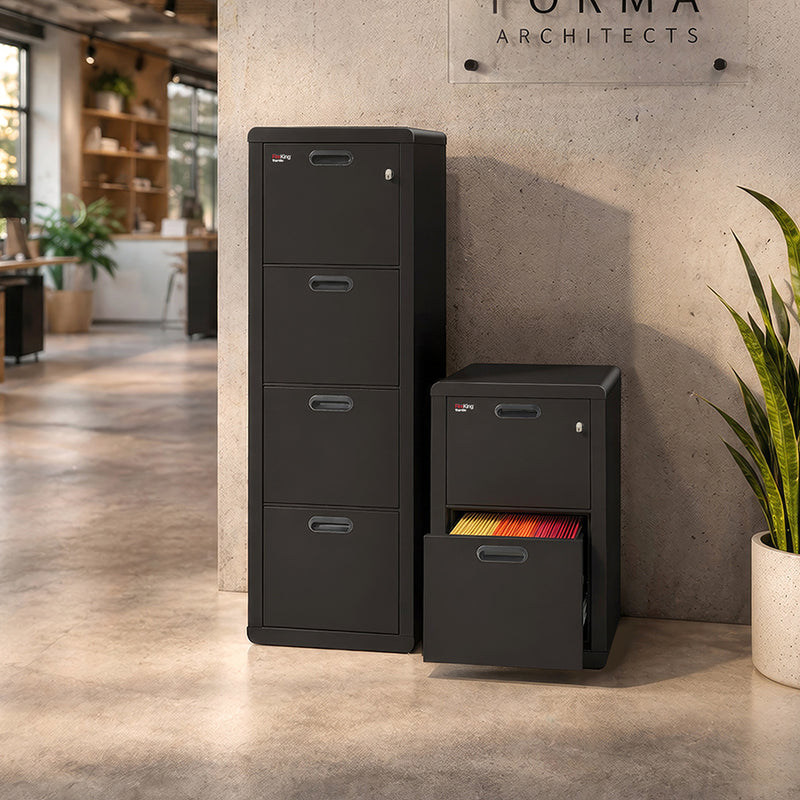 FireKing Turtle Contour Fire Rated File Cabinet, 1-Hour UL, Letter/Legal Filing, 2 or 4 Drawers - Multiple Colors