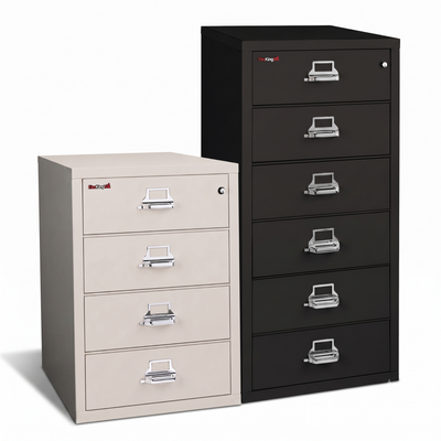 FireKing 1-Hour Fire Rated Card, Check, & Note File Cabinet - 4 or 6 Drawers - 11 Colors