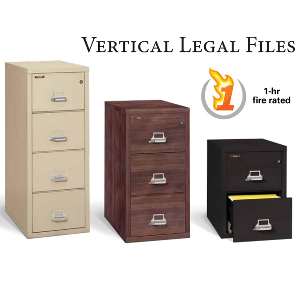 1-Hour Vertical Legal File Cabinet - Spec Sheet